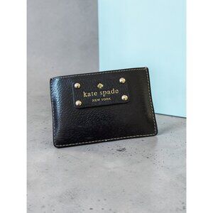 KATE SPADE Black Leather Card Case Holder Wallet